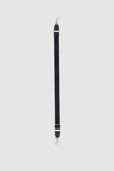 Front product shot of the Oroton Heather Narrow Silver Webbing Strap in Black/Black and 100% polyester material for Women .