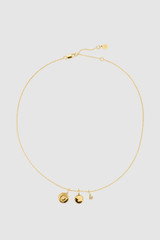 Front product shot of the Oroton Kaia Necklace in Gold and Premium brass material for Women .