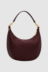 Back product shot of the Oroton Florence Medium Hobo in Currant and Smooth leather material for Women .