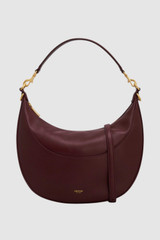 Front product shot of the Oroton Florence Medium Hobo in Currant and Smooth leather material for Women .