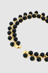 Detail product shot of the Oroton Amelie Necklace in Black and Glass material for Women . IP:22