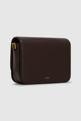 Back product shot of the Oroton Etta Large Day Bag in Dark Chocolate and Premium smooth leather for Women .