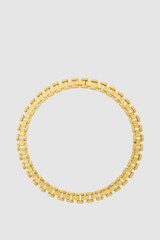 Front product shot of the Oroton Asher Necklace in Worn Gold and  for Women .