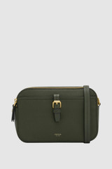 Front product shot of the Oroton Dylan Camera Crossbody in CACTUS and Premium pebble leather for Women .
