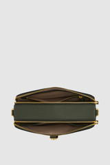 Internal product shot of the Oroton Dylan Camera Crossbody in CACTUS and Premium pebble leather for Women .