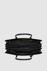 Internal product shot of the Oroton Muse 15" Worker Tote in Black and Saffiano leather exterior for Women .