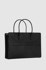 Internal product shot of the Oroton Muse 15" Worker Tote in Black and Saffiano leather exterior for Women .