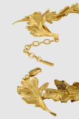 Back product shot of the Oroton Oak Necklace in Worn Gold and Premium brass material for Women .