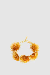 Front product shot of the Oroton Urchin Bracelet in Worn Gold and Premium brass material for Women .
