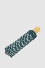 Front product shot of the Oroton Bamboo Small Umbrella in DARK IVY and Water-resistant pongee fabric for Women .