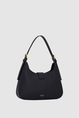 Back product shot of the Oroton Yvonne Baguette in DARK NAVY and Premium pebble leather for Women .