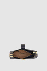 Internal product shot of the Oroton Yvonne Baguette in DARK NAVY and Premium pebble leather for Women .