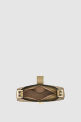 Internal product shot of the Oroton Yvonne Baguette in MUSHROOM and Premium pebble leather for Women .