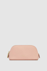 Front product shot of the Oroton Eve Mini Beauty Case in BLOSSOM and Premium pebble leather for Women .