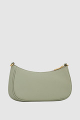 Back product shot of the Oroton Eve Mini Baguette in ROSEMARY and Pebble leather material for Women .