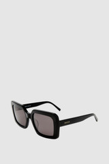 Front product shot of the Oroton Atlas Sunglasses in Black and Acetate material for Women .