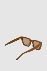 Front product shot of the Oroton  Landry Sunglasses in Biscuit and Acetate material for Women .