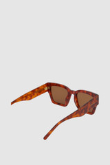 Front product shot of the Oroton Stevie Sunglasses in Vintage Tort and Acetate material for Women .