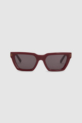 Front product shot of the Oroton  Landry Sunglasses in Cherry and Acetate material for Women . IP:1