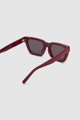 Front product shot of the Oroton  Landry Sunglasses in Cherry and Acetate material for Women . IP:14