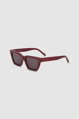 Back product shot of the Oroton  Landry Sunglasses in Cherry and Acetate material for Women .