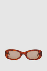 Front product shot of the Oroton Rumi Sunglasses in Vintage Tort and Acetate material for Women .