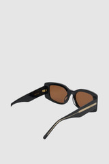 Front product shot of the Oroton Valentine Sunglasses in Black and Acetate material for Women .