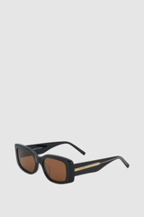 Back product shot of the Oroton Valentine Sunglasses in Black and Acetate material for Women .
