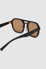 Back product shot of the Oroton Sailor Sunglasses in Black and Acetate material for Women .