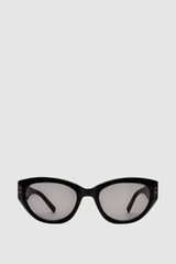 Front product shot of the Oroton Whitely Sunglasses in Black and Acetate material for Women .