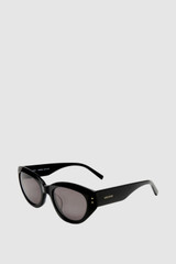 Front product shot of the Oroton Whitely Sunglasses in Black and Acetate material for Women .