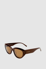 Front product shot of the Oroton Whitely Sunglasses in Chocolate and Acetate material for Women .