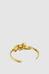 Back product shot of the Oroton Ada Cuff in SHINY GOLD and Premium brass material for Women .