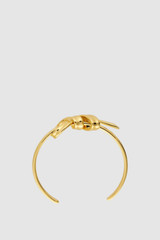 Detail product shot of the Oroton Ada Cuff in SHINY GOLD and Premium brass material for Women .