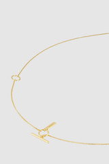 Detail product shot of the Oroton Ada Pendant in SHINY GOLD and Premium brass material for Women .