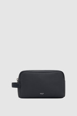 Front product shot of the Oroton Larsen Wetpack in NIGHT SKY and Premium pebble leather for Men .
