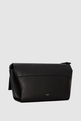Back product shot of the Oroton Etta Large Clutch in DARK CHOCOLATE and Premium crackle leather for Women .
