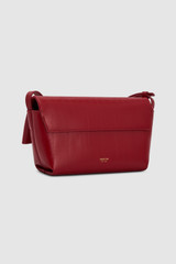 Back product shot of the Oroton Etta Eel Medium Clutch in LAVA and Premium embossed leather for Women . IP:25