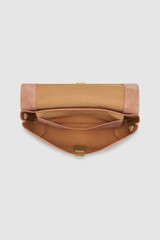 Internal product shot of the Oroton Etta Suede Medium Clutch in MELON and Premium suede leather for Women . IP:17