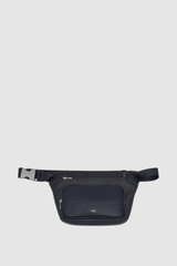 Front product shot of the Oroton Larsen Sling Bag in NIGHT SKY and Premium pebble leather for Men .