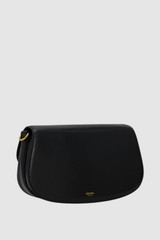Back product shot of the Oroton Olivia Day Bag in BLACK and Premium crackle leather for Women .