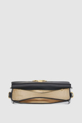 Internal product shot of the Oroton Olivia Day Bag in BLACK and Premium crackle leather for Women .