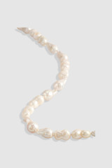 Front product shot of the Oroton Marleigh Necklace in Worn Gold/White and Baroque & irregular freshwater pearl for Women .