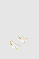 Front product shot of the Oroton Marleigh Earrings in Worn Gold/White and Baroque freshwater pearl for Women .