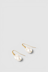 Front product shot of the Oroton Marleigh Earrings in Worn Gold/White and Baroque freshwater pearl for Women .