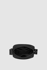 Internal product shot of the Oroton Ethan Signature Small Crossbody in Black Signature and PVC-coated canvas material for Men .