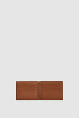 Internal product shot of the Oroton Jessie 12 Credit Card Wallet in COGNAC and Premium veg tanned leather for Men .
