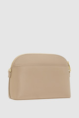 Back product shot of the Oroton Inez Slim Crossbody in Fawn and Smooth Saffiano for Women .