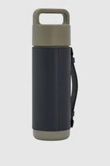 Back product shot of the Oroton Frank Green x Oroton Grip Lid 595ML Bottle in Grey Goose and Premium pebble leather for Men .