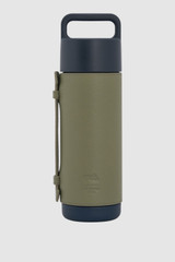 Front product shot of the Oroton Frank Green x Oroton Grip Lid 595ML Bottle in Night Sky and Premium pebble leather for Men .